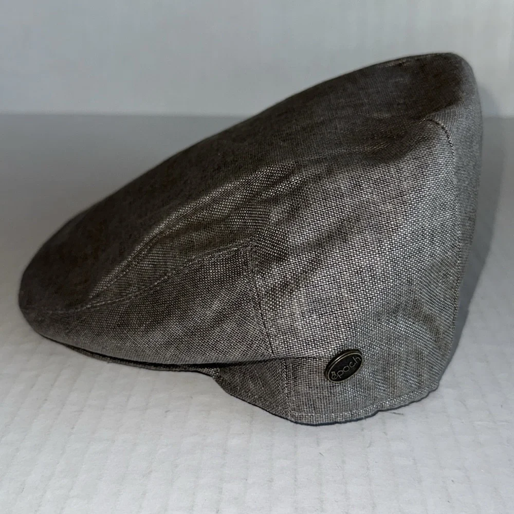 Epoch Gray Linen Newsboy Cap